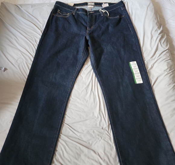 Levi's Dark Blue Straight Leg Jeans - Picture 1 of 7